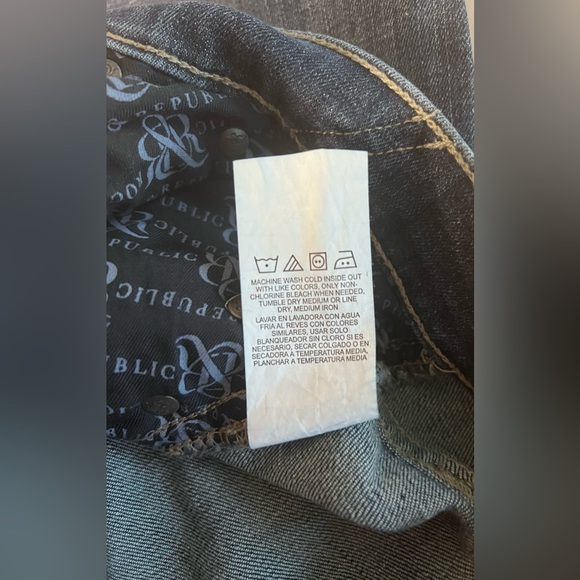 Men’s Rock & Republic Straight Leg Blue Jeans with 11” rise  Sz- 32 X 34 - Picture 8 of 9